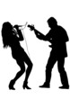 Singer women and guitarist