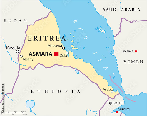 Vector: Eritrea map (Eritrea Landkarte) Eritrea map (Eritrea Landkarte)