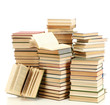 old books isolated on white