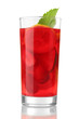 sangria in glass, isolated on white
