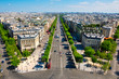 The Champs-Elysées seen from the Arc de Triomphe.