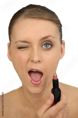 Photo: Woman giving a sign of approval Woman giving a sign of approval