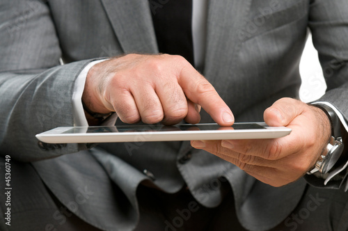 Photo: Business with digital tablet Business with digital tablet
