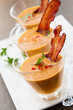 pumpkin soup in glasses