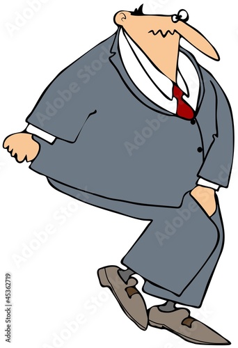 Illustration: Businessman has to go Businessman has to go