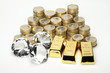 Gold, Diamanten und Euromünzen