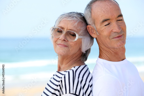 Photo: senior couple on the beach senior couple on the beach
