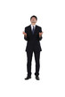 Businessman looking up at the sky