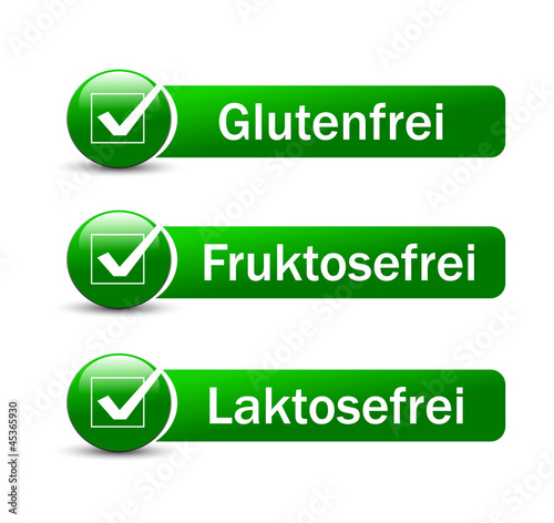 Illustration: Glutenfrei, Fruktosefrei & Laktosefrei Glutenfrei, Fruktosefrei & Laktosefrei