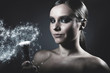Photo: girl and a diamond powder girl and a diamond powder