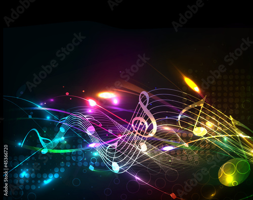 Vector: Music colorful music note theme Music colorful music note theme