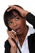 Businesswoman shocked by news she is receiving