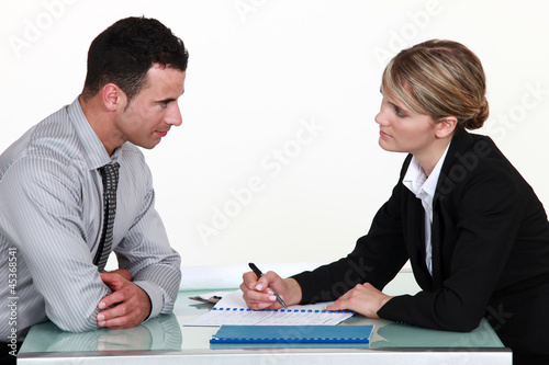 Photo: Applicant and recruiter Applicant and recruiter