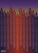 Vector: Calendar for 2013 on shape of city night Calendar for 2013 on shape of city night