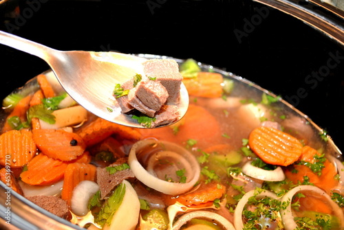 Photo: Stew Ingredients on a Spoon Stew Ingredients on a Spoon