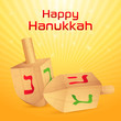 vector illustration of dreidel for Happy Hanukkah