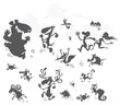 Funny Animal Silhouettes.