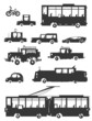 Vehicle Silhouettes. Cartoon style.