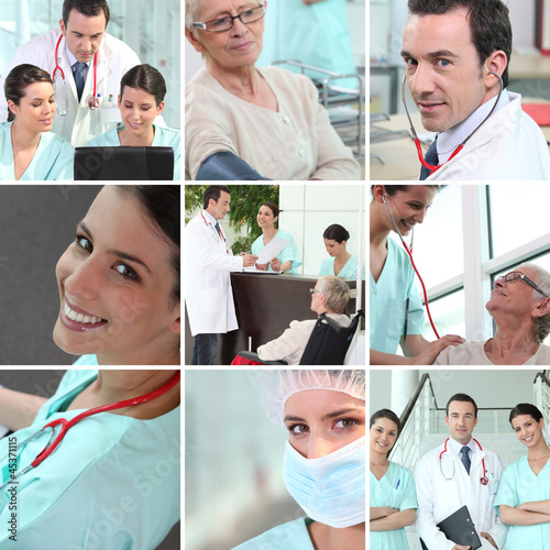 Photo: Hospital staff mosaic Hospital staff mosaic