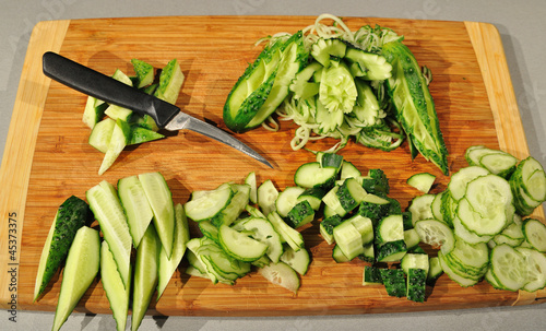 Photo: carving cucumbers carving cucumbers