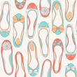 Flat shoes seamless pattern