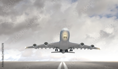 Photo: Large passenger airplane Large passenger airplane