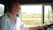 Driving Delivery Truck