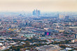 Moscow City and cityscape in smog autumn day
