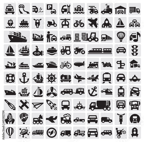 Vector: big transportation icons big transportation icons