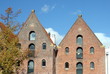 Historic warehouses in the city Groningen.Netherlands