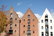 Historic warehouses in the city Groningen.Netherlands