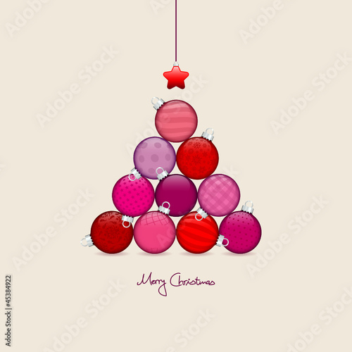 Vector: Abstract Christmas Tree Balls Pattern Red/Beige Silver Abstract Christmas Tree Balls Pattern Red/Beige Silver