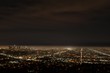Aerial view of Los Angeles by night from Griffith Observatory