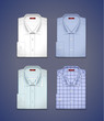 Vector set of men's shirts of the classic colors