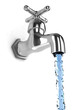 3d Tap pouring water