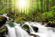 Waterfall in  National park Sumava Czech Republic