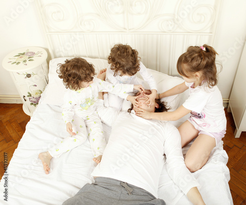 Photo: Trying to stop a man to snore Trying to stop a man to snore