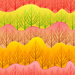 Vector seamless pattern of forest orange