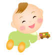 おもちゃで遊ぶ赤ちゃん