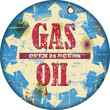 Vintage gas station sign, vector illustration