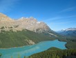 View on turquoise Peyto Lake