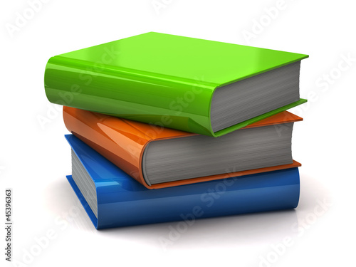 Illustration: 3d illustration of colorful books 3d illustration of colorful books