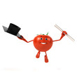 3d rendered illustration of a tomato character