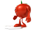 3d rendered illustration of a tomato character