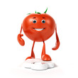 3d rendered illustration of a tomato character