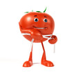 3d rendered illustration of a tomato character