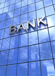 Bank Konzept Silber Blau 3 vertikal