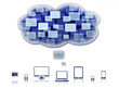 Illustration: Cloud computing connection, upload d'images Cloud computing connection, upload d'images
