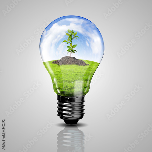 Illustration: green energy symbols green energy symbols