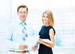 Two young business collegues.